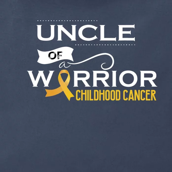 Childhood Cancer Awareness Uncle Of A Warrior Zip Tote Bag