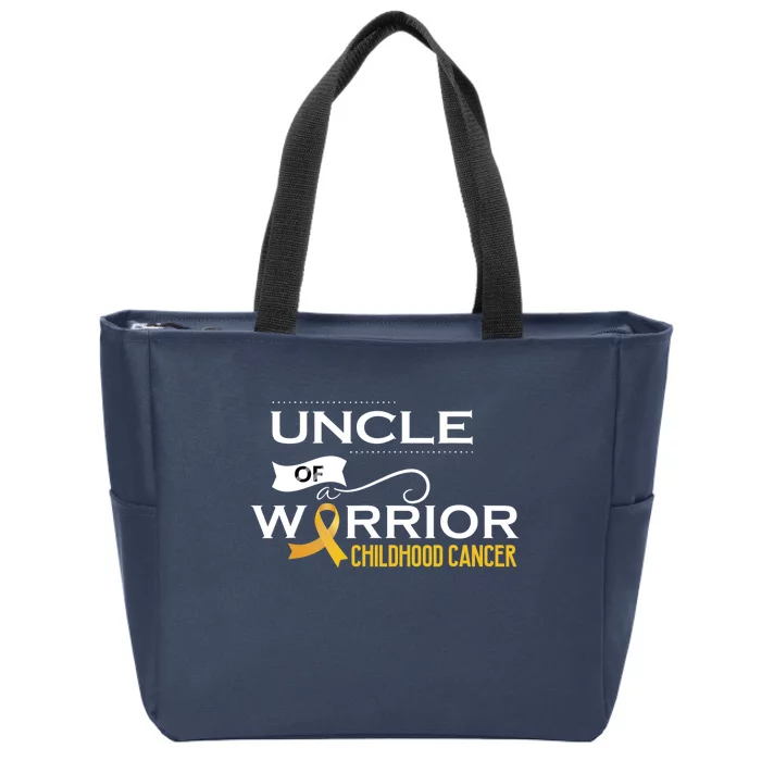 Childhood Cancer Awareness Uncle Of A Warrior Zip Tote Bag