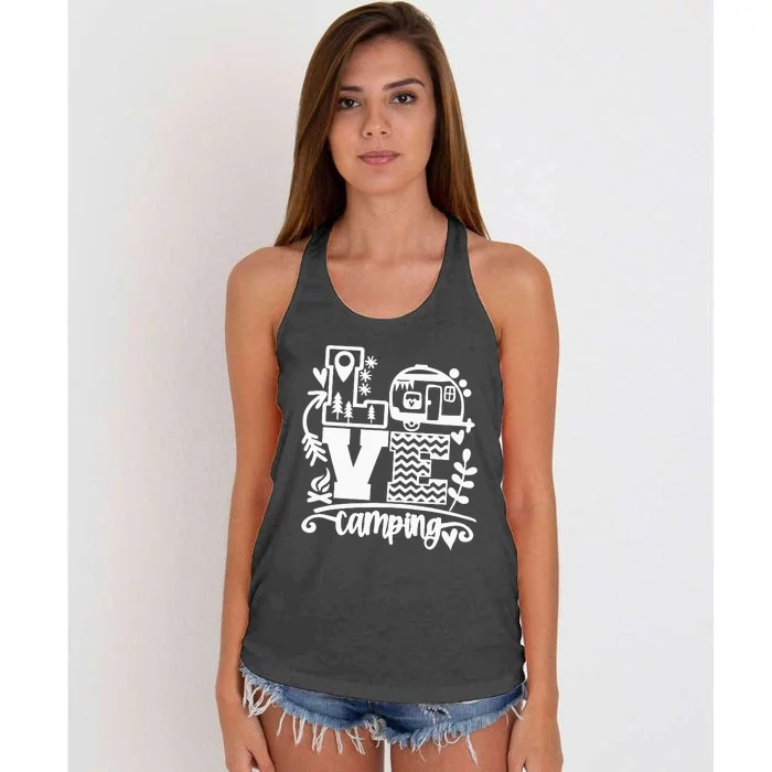 Camping Camping Apparel funny holiday vacation Women's Knotted Racerback Tank