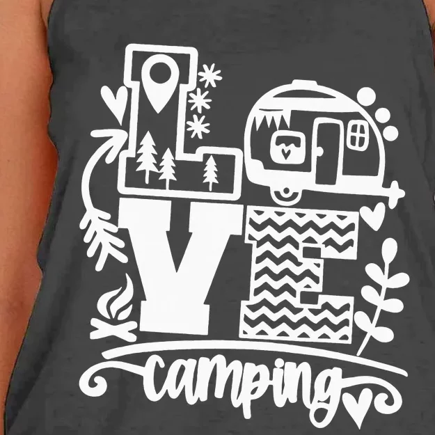 Camping Camping Apparel funny holiday vacation Women's Knotted Racerback Tank