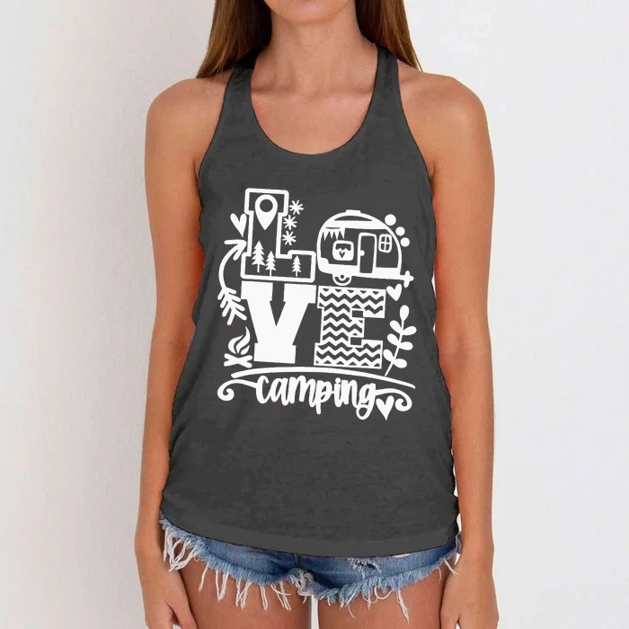 Camping Camping Apparel funny holiday vacation Women's Knotted Racerback Tank