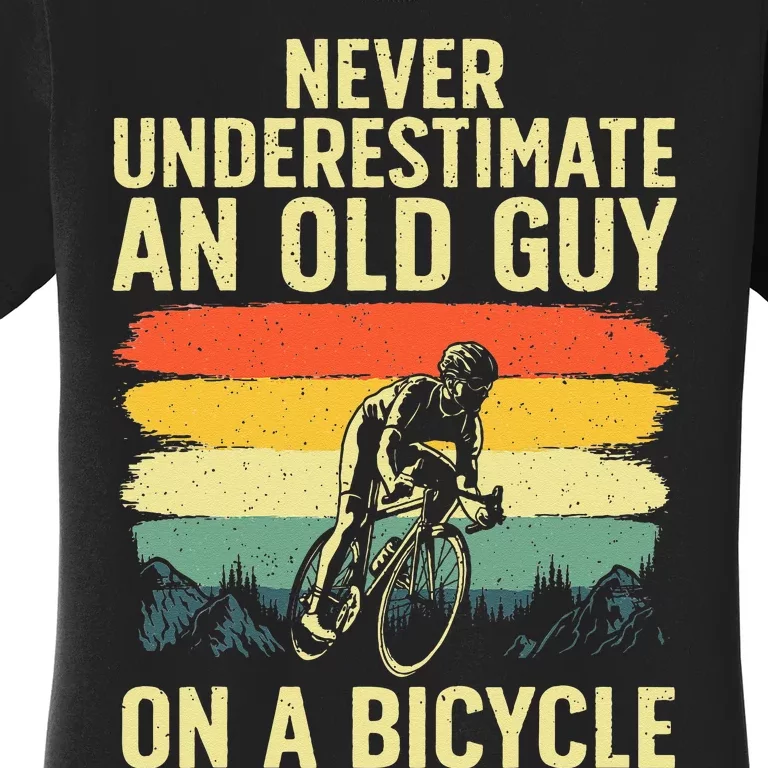 Cool Cycling Art For Men Grandpa Bicycle Riding Cycle Racing Women's T-Shirt