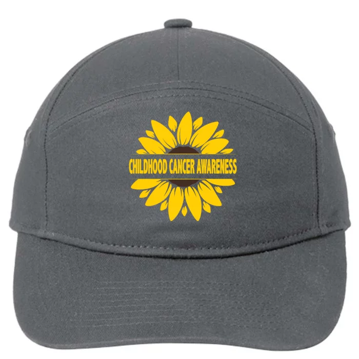 Childhood Cancer Awareness Sunflower 7-Panel Snapback Hat