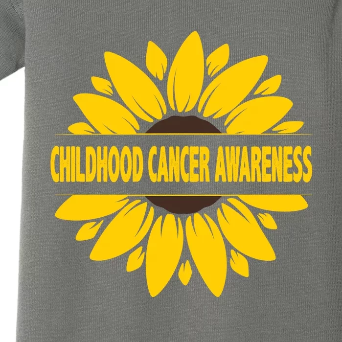 Childhood Cancer Awareness Sunflower Baby Bodysuit