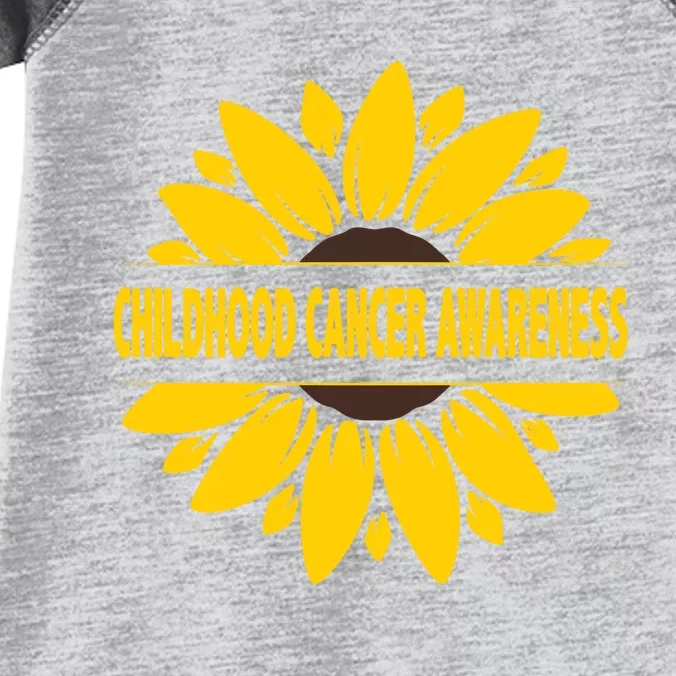 Childhood Cancer Awareness Sunflower Infant Baby Jersey Bodysuit