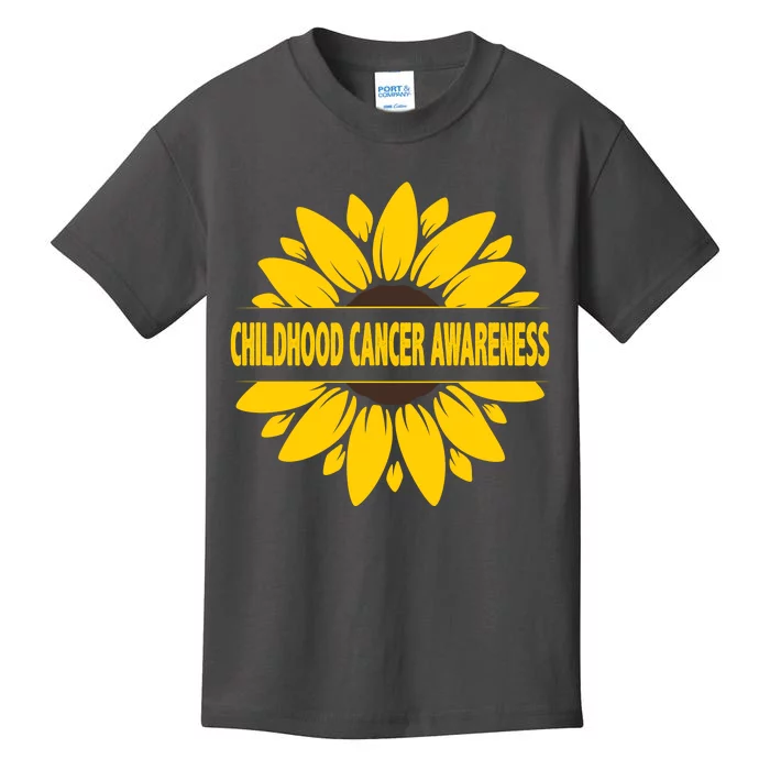 Childhood Cancer Awareness Sunflower Kids T-Shirt