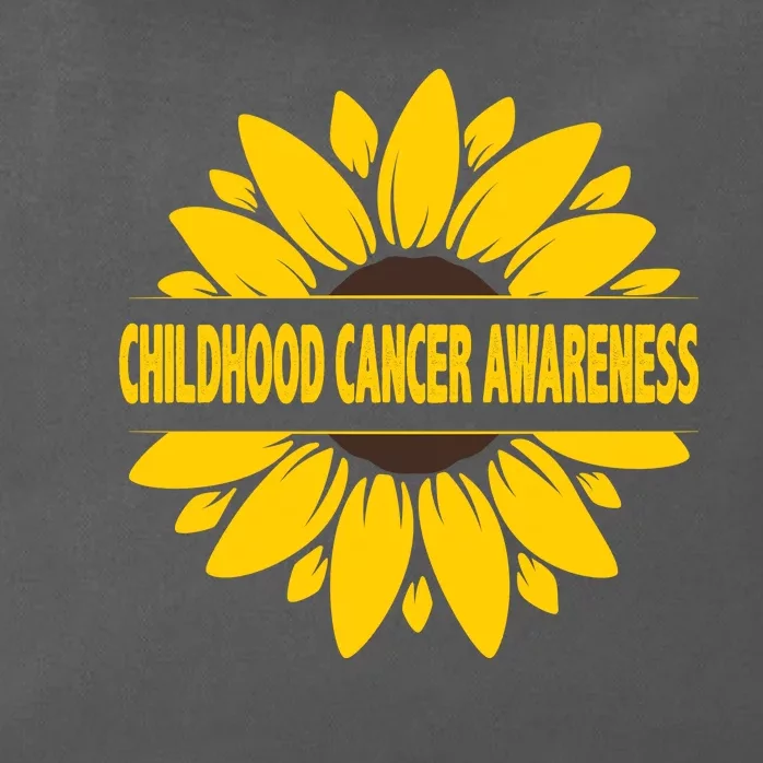 Childhood Cancer Awareness Sunflower Zip Tote Bag