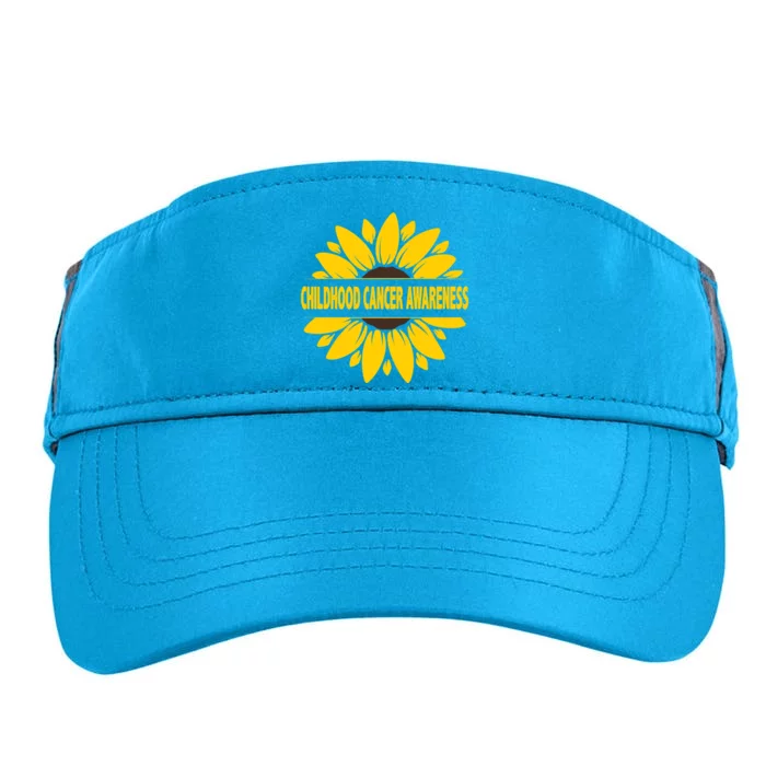 Childhood Cancer Awareness Sunflower Adult Drive Performance Visor