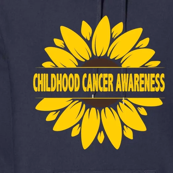 Childhood Cancer Awareness Sunflower Premium Hoodie