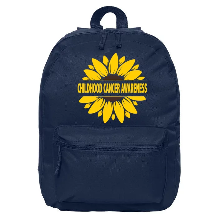 Childhood Cancer Awareness Sunflower 16 in Basic Backpack