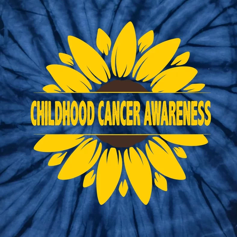 Childhood Cancer Awareness Sunflower Tie-Dye T-Shirt