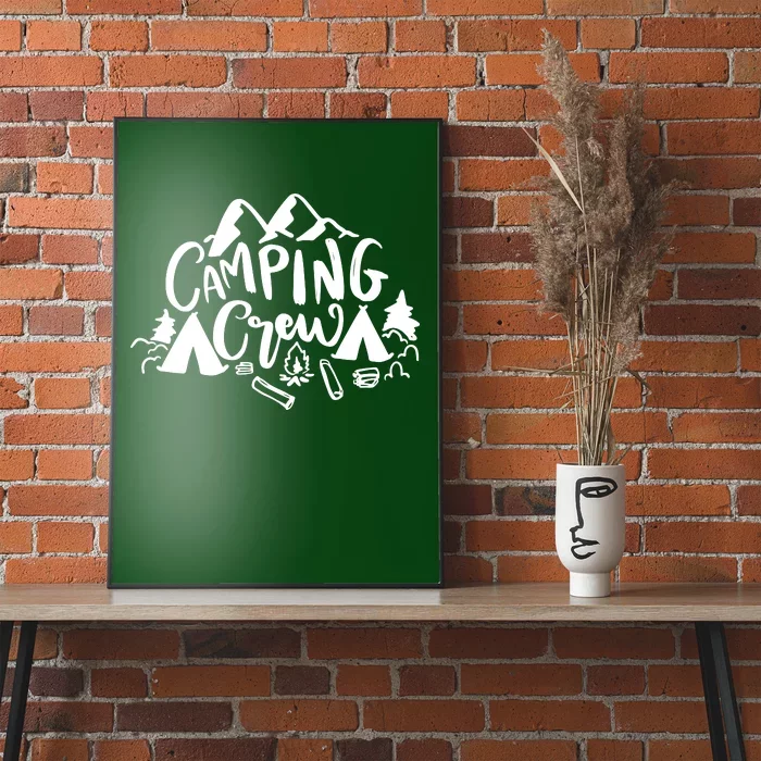 Camping Crew Adventure Mountain Poster