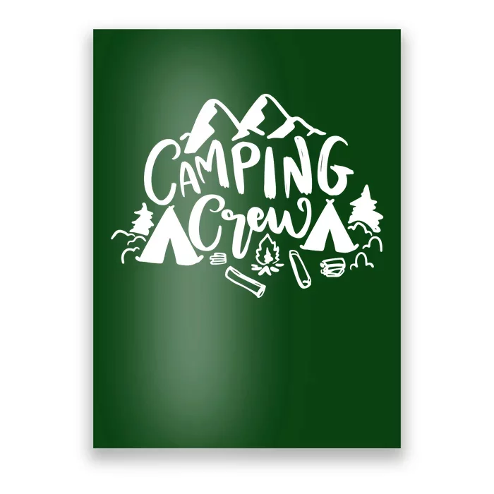 Camping Crew Adventure Mountain Poster