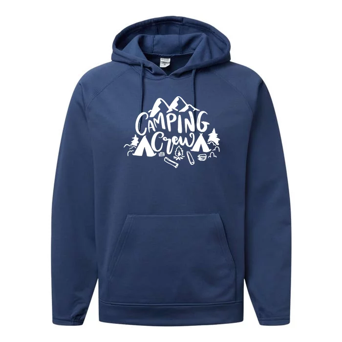 Camping Crew Adventure Mountain Performance Fleece Hoodie