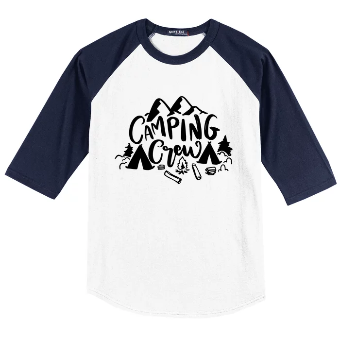 Camping Crew Adventure Mountain Baseball Sleeve Shirt