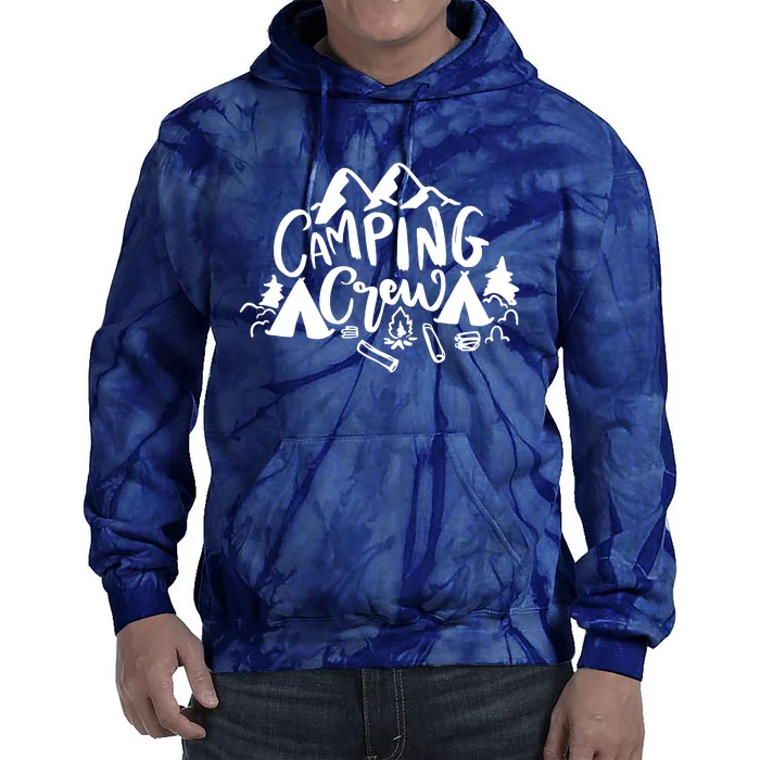 Camping Crew Adventure Mountain Tie Dye Hoodie