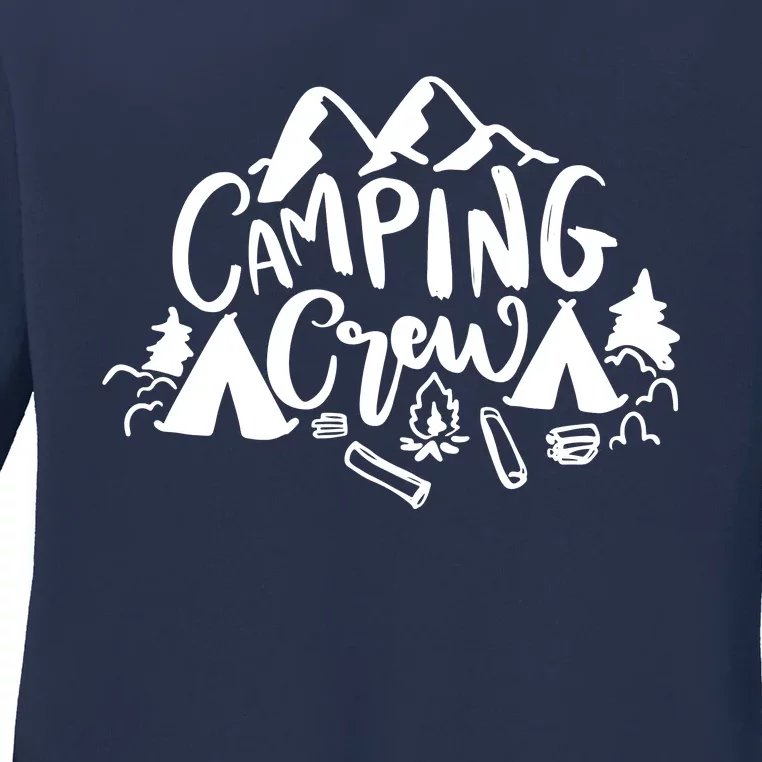 Camping Crew Adventure Mountain Ladies Long Sleeve Shirt