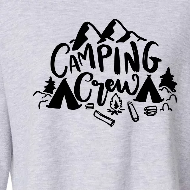 Camping Crew Adventure Mountain Cropped Pullover Crew