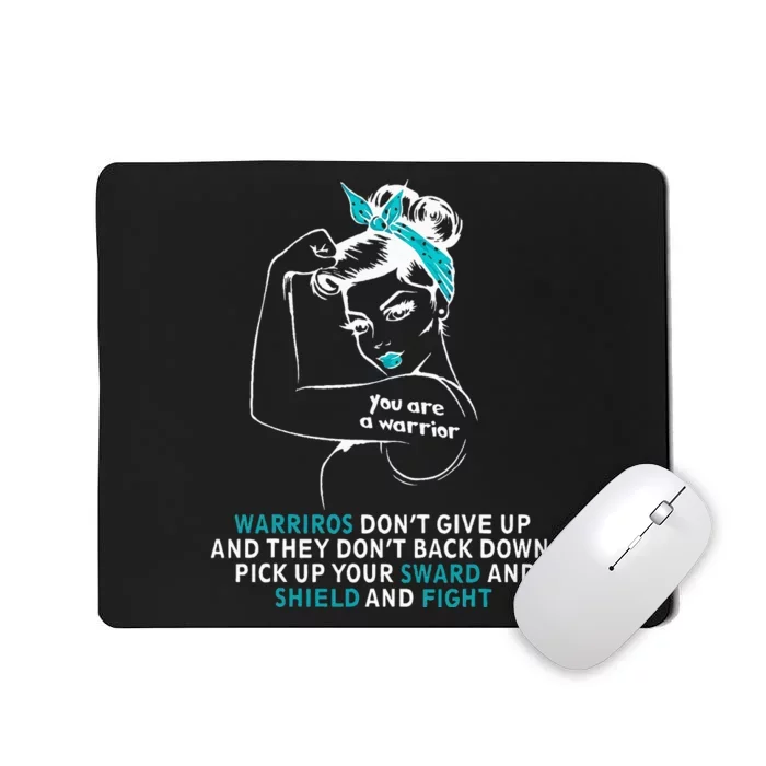 Cervical cancer awareness wo teal ribbon gift Mousepad