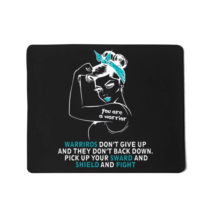 Cervical cancer awareness wo teal ribbon gift Mousepad