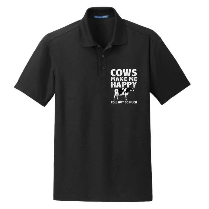 Cool Cow Art For  Cow Farmer Dairy Cows Farm Animal Dry Zone Grid Performance Polo