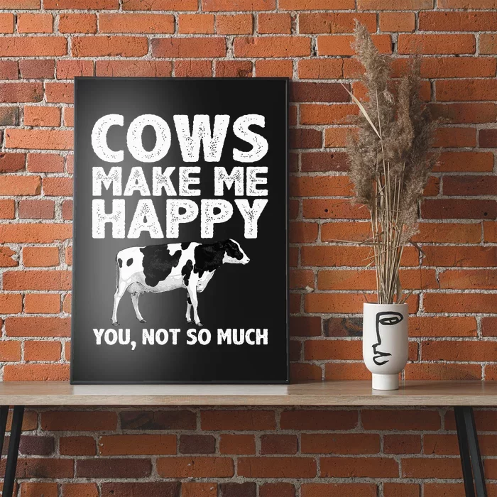 Cool Cow Art For  Cow Farmer Dairy Cows Farm Animal Poster