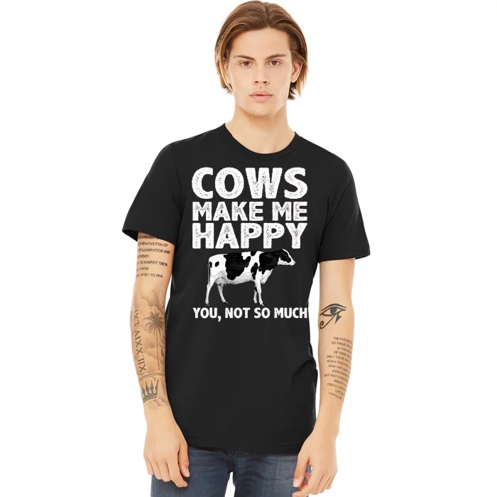 Cool Cow Art For  Cow Farmer Dairy Cows Farm Animal Premium T-Shirt