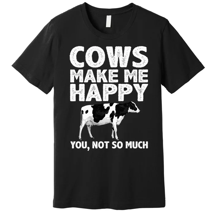 Cool Cow Art For  Cow Farmer Dairy Cows Farm Animal Premium T-Shirt