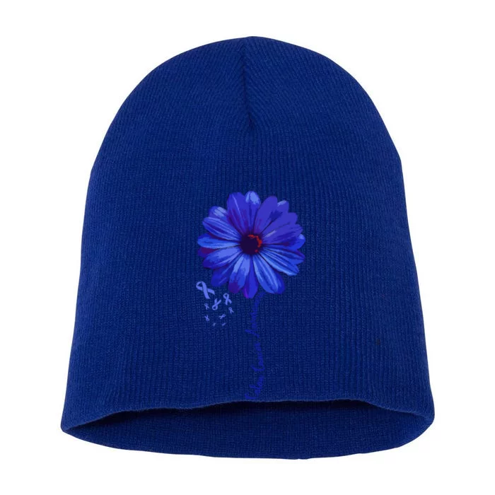 Colon Cancer Awareness Family Funny Gift Survivor Pretty Gift Short Acrylic Beanie