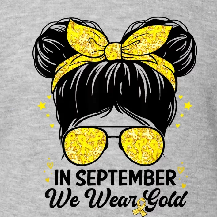 Childhood Cancer Awareness | In September We Wear Gold Cute Toddler Sweatshirt