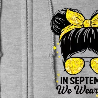 Childhood Cancer Awareness | In September We Wear Gold Cute Full Zip Hoodie