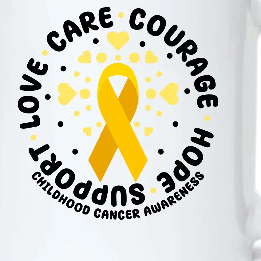 Childhood Cancer Awareness Support Family Black Color Changing Mug