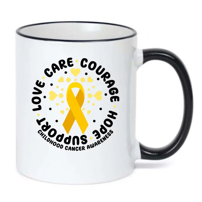 Childhood Cancer Awareness Support Family Black Color Changing Mug