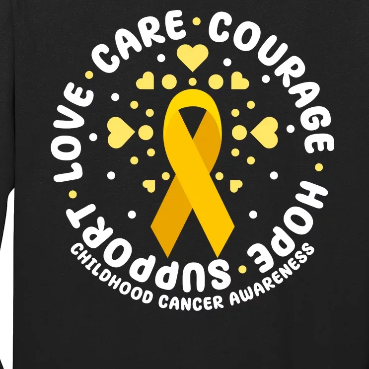 Childhood Cancer Awareness Support Family Long Sleeve Shirt