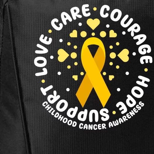 Childhood Cancer Awareness Support Family City Backpack