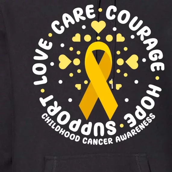 Childhood Cancer Awareness Support Family Premium Hoodie