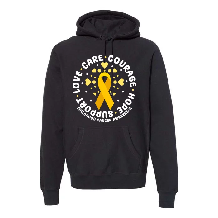 Childhood Cancer Awareness Support Family Premium Hoodie