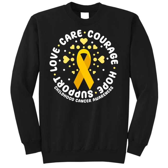 Childhood Cancer Awareness Support Family Tall Sweatshirt