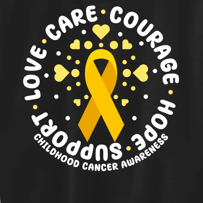 Childhood Cancer Awareness Support Family Kids Sweatshirt