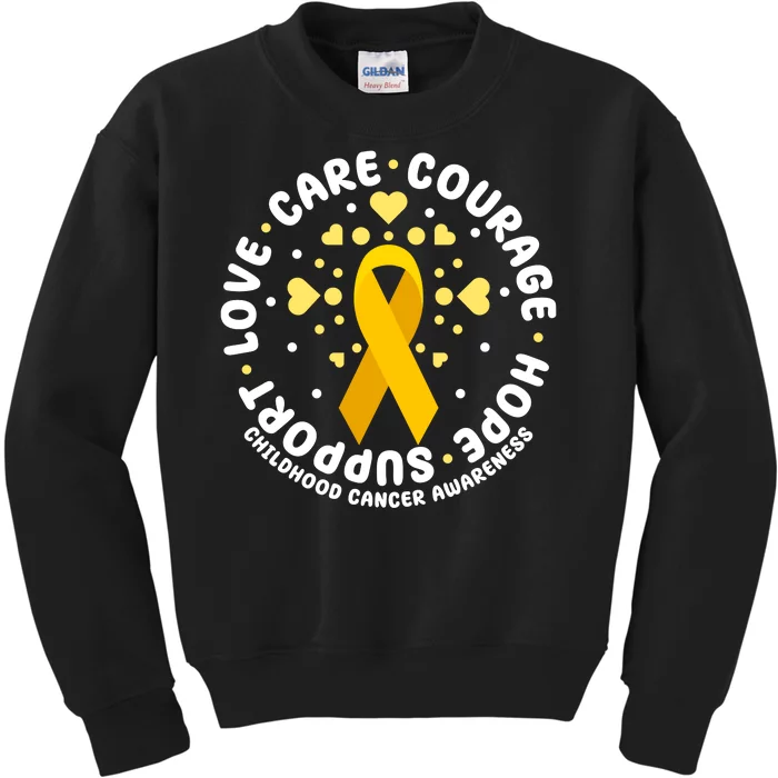 Childhood Cancer Awareness Support Family Kids Sweatshirt