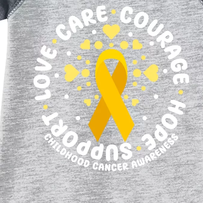 Childhood Cancer Awareness Support Family Infant Baby Jersey Bodysuit