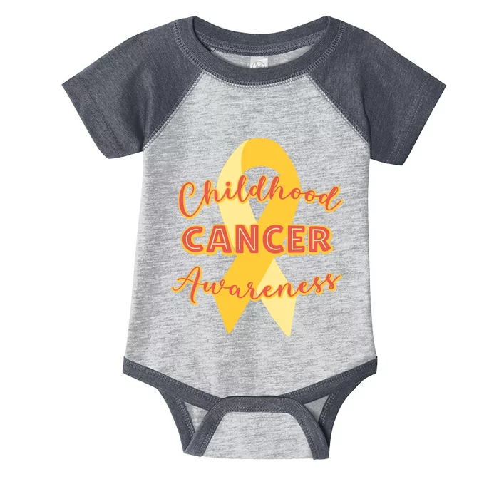 Childhood Cancer Awarebess Golden Gold Robbon Infant Baby Jersey Bodysuit