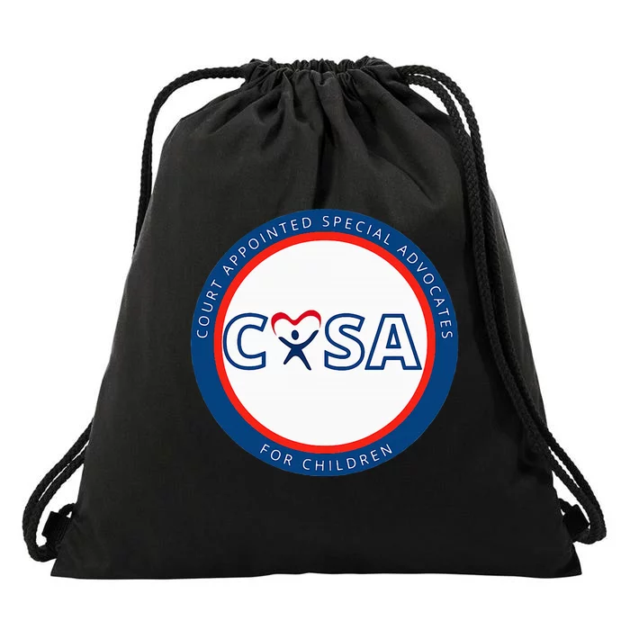 Casa Court Appointed Special Advocates Logo Drawstring Bag