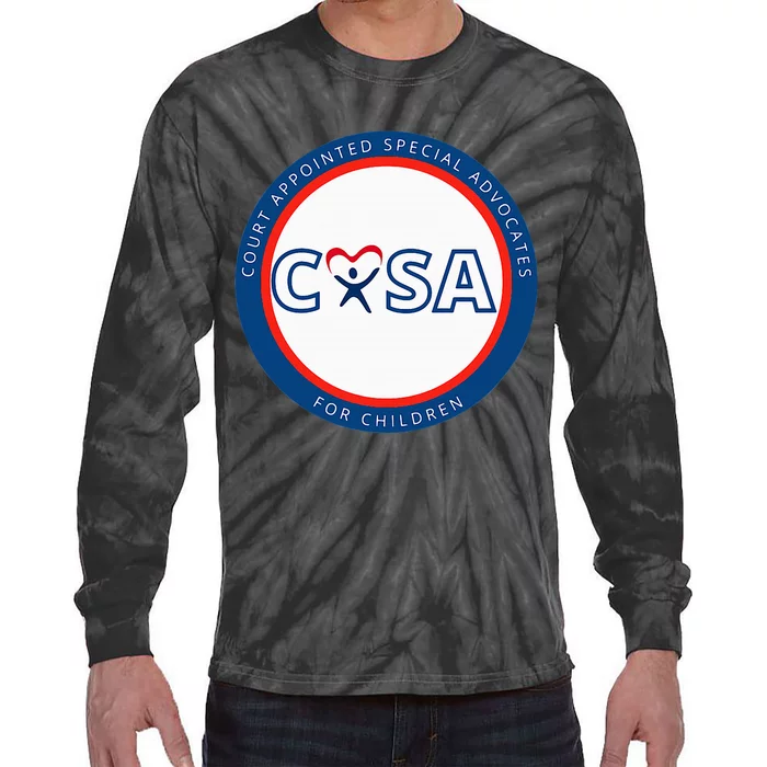 Casa Court Appointed Special Advocates Logo Tie-Dye Long Sleeve Shirt