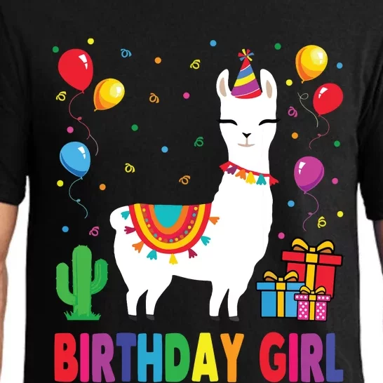 Cool Cute Alpaca Llama Cactus Birthday Girl Party Animal 3090 Pajama Set