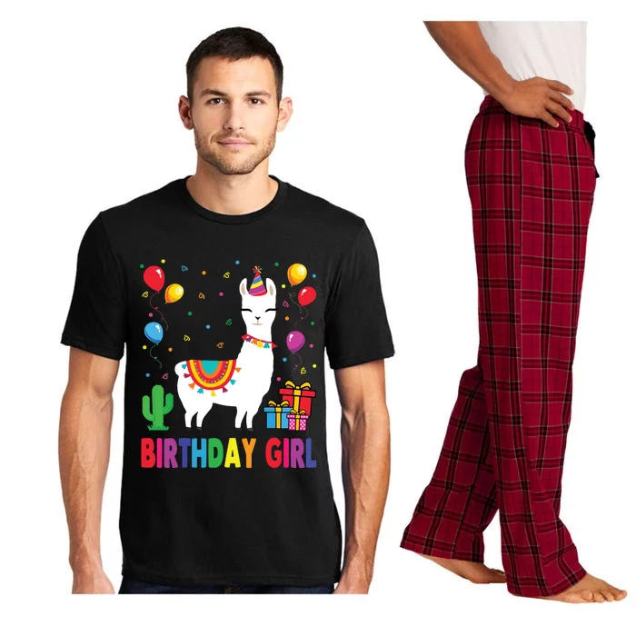 Cool Cute Alpaca Llama Cactus Birthday Girl Party Animal 3090 Pajama Set