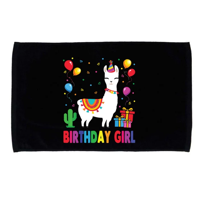 Cool Cute Alpaca Llama Cactus Birthday Girl Party Animal 3090 Microfiber Hand Towel