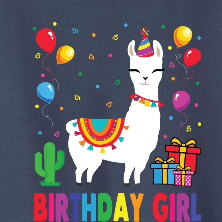 Cool Cute Alpaca Llama Cactus Birthday Girl Party Animal 3090 Toddler T-Shirt