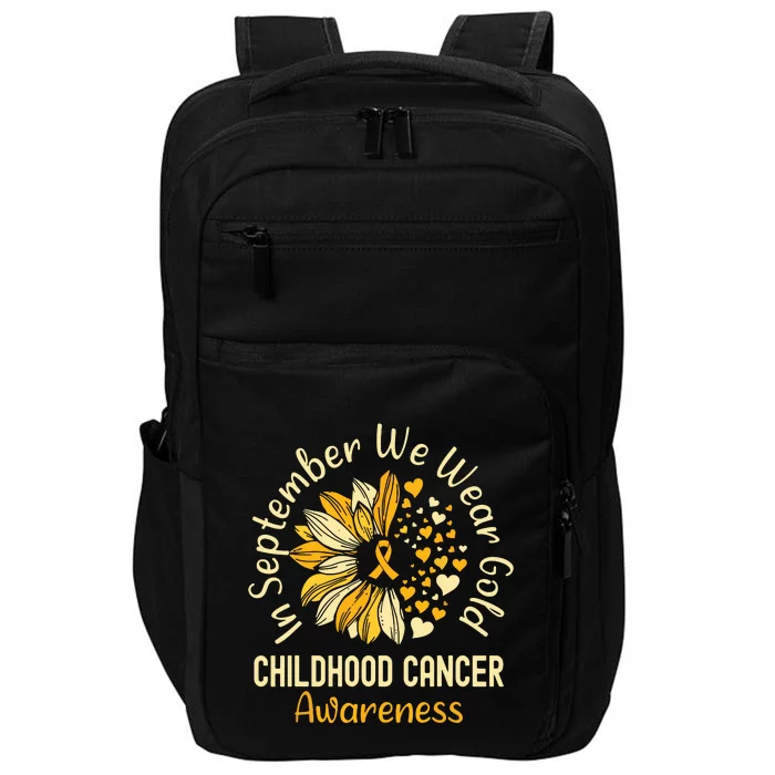 Childhood Cancer Awareness In September We Wear Gold Impact Tech Backpack