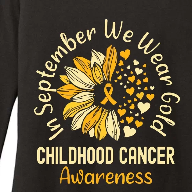 Childhood Cancer Awareness In September We Wear Gold Womens CVC Long Sleeve Shirt